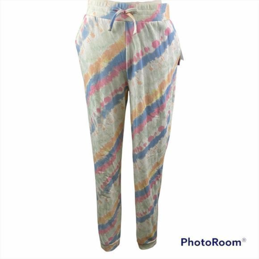 NWT LOVE FIRE Rainbow Tie Dye Track‎ Pants (XL)